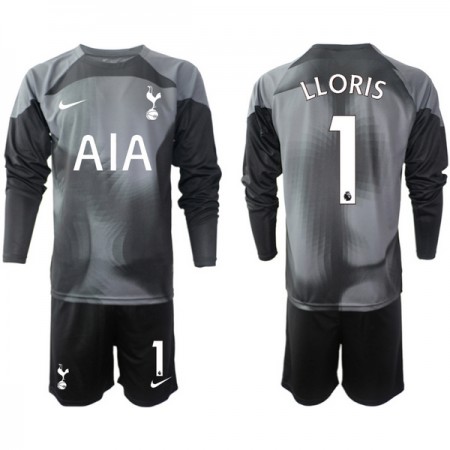 Camisolas Tottenham Hotspur LLORIS 1 Guarda Redes Criança Preta 2022-23 Manga Comprida